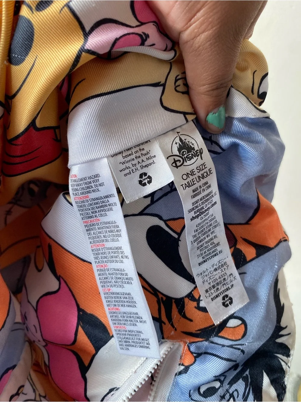 Disney Store Winnie The Pooh Friends Canvas Tote Bag Shopper Y2K OS